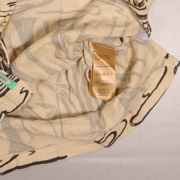 Scotch & Soda Jacquard Knit Camp Shirt Short Sleeve Pool Shirt Mens Medium - Picture 4 of 9